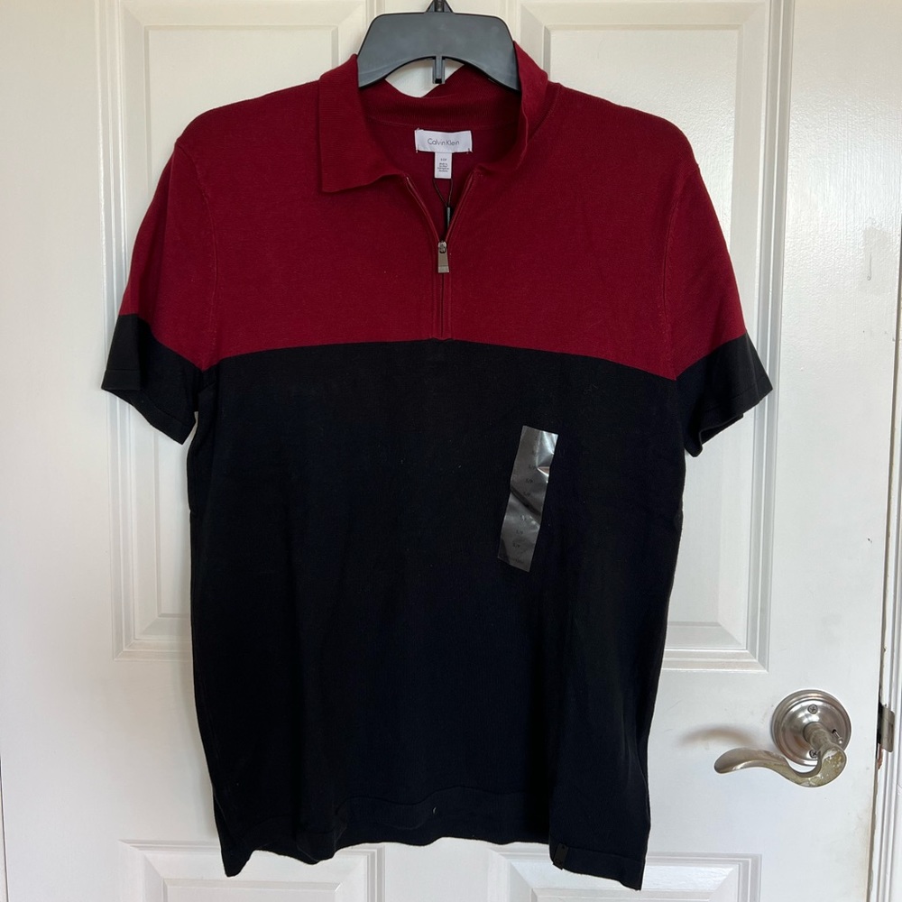 Men’s Calvin Klein Short Sleeve Quarter Zip Polo